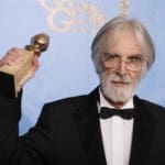 Director Michael Haneke holds his award for Best Foreign Language Film for "Amour" backstage at the 70th annual Golden Globe Awards in Beverly Hills, California, January 13, 2013. REUTERS/Lucy Nicholson