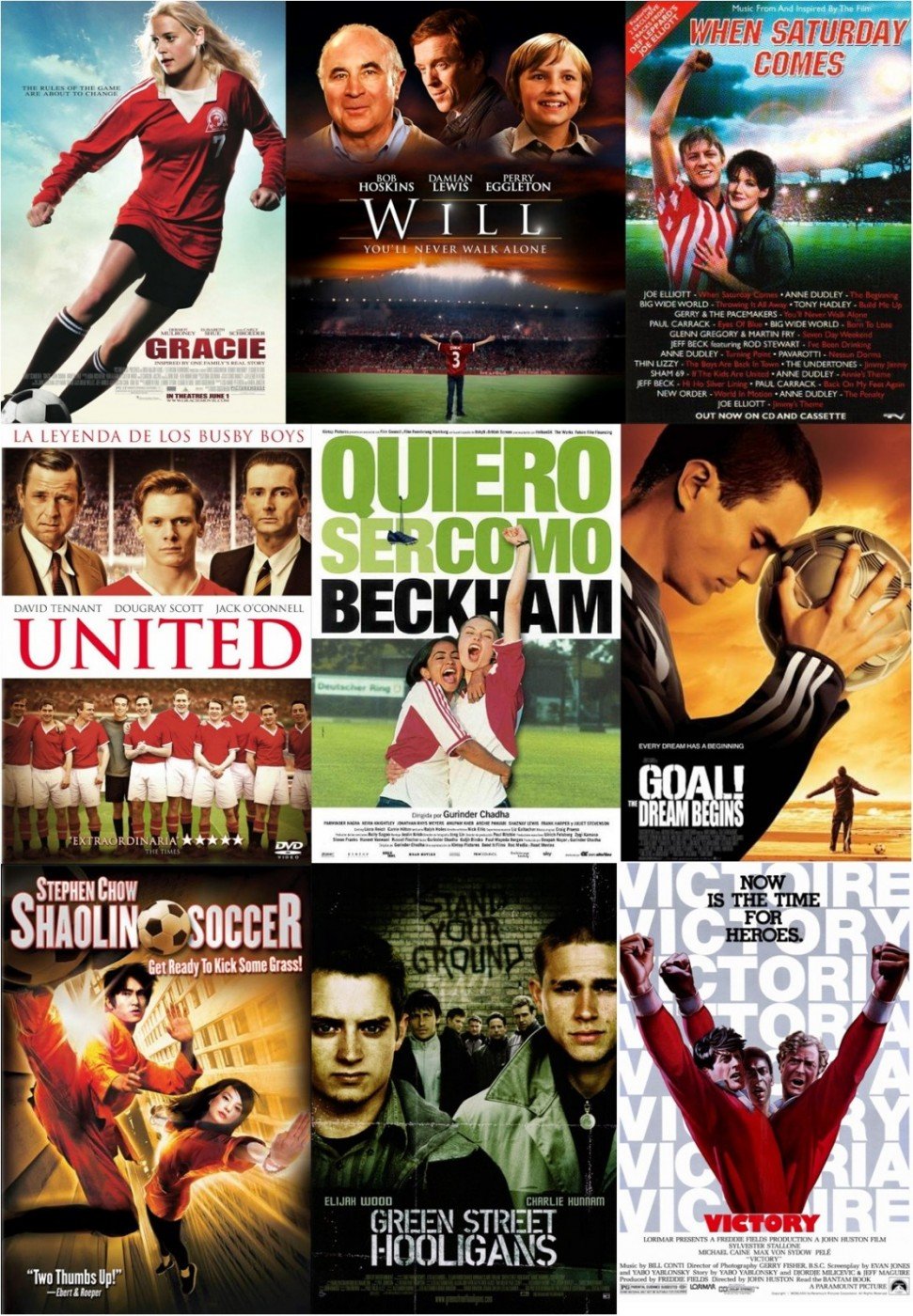 Las mejores 10 películas de fútbol de la historia