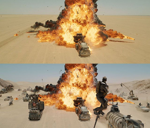 Mad Max antes y después de los VFX