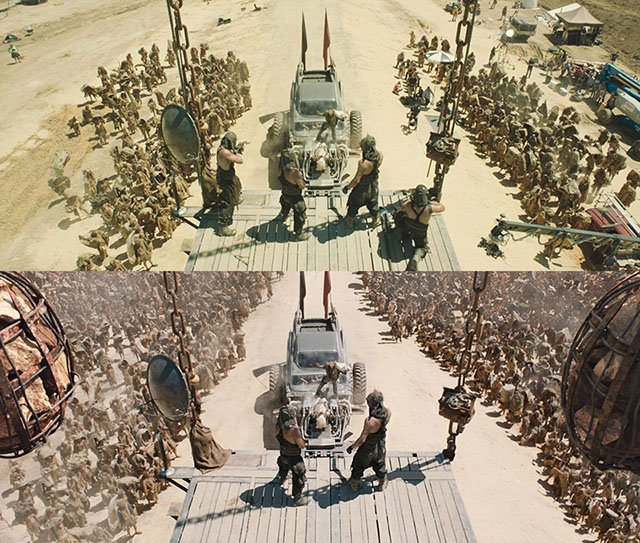Mad Max antes y después de los VFX