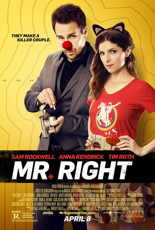 Mr. Right, trailer con Anna Kendrick, Sam Rockwell y Tim Roth