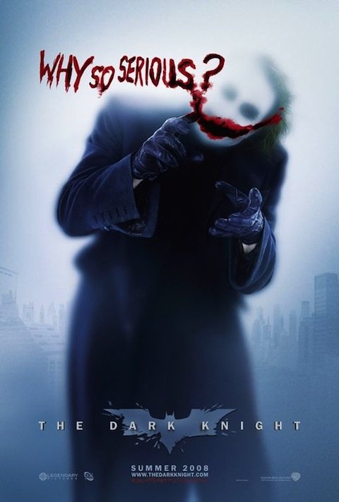 Poster de Joker en El caballero oscuro - Los mejores Posters de peliculas de super heroes