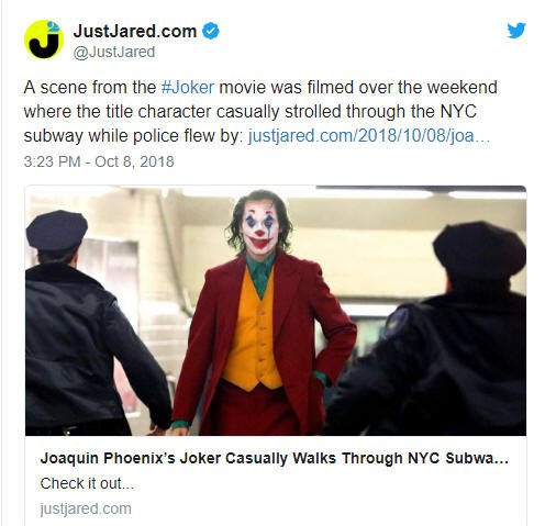 vídeo del set de rodaje de Joker