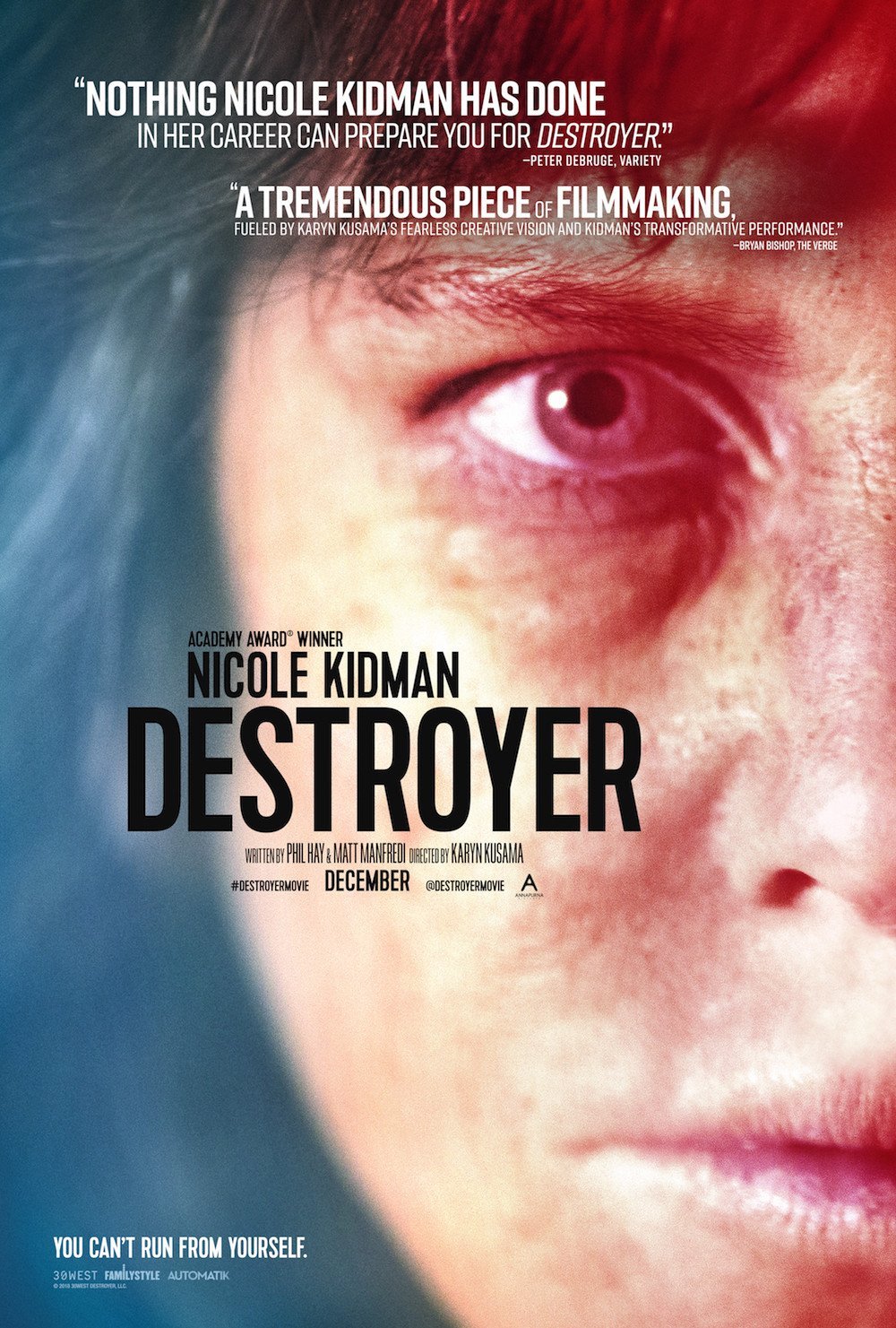 Poster Destroyer. Una mujer herida: Búsqueda de la destrucción