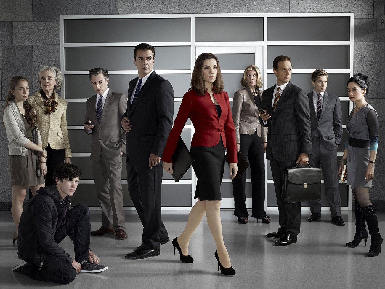 Imagen de estudio de The good wife, serie con 7 temporadas de abogados, política y amor