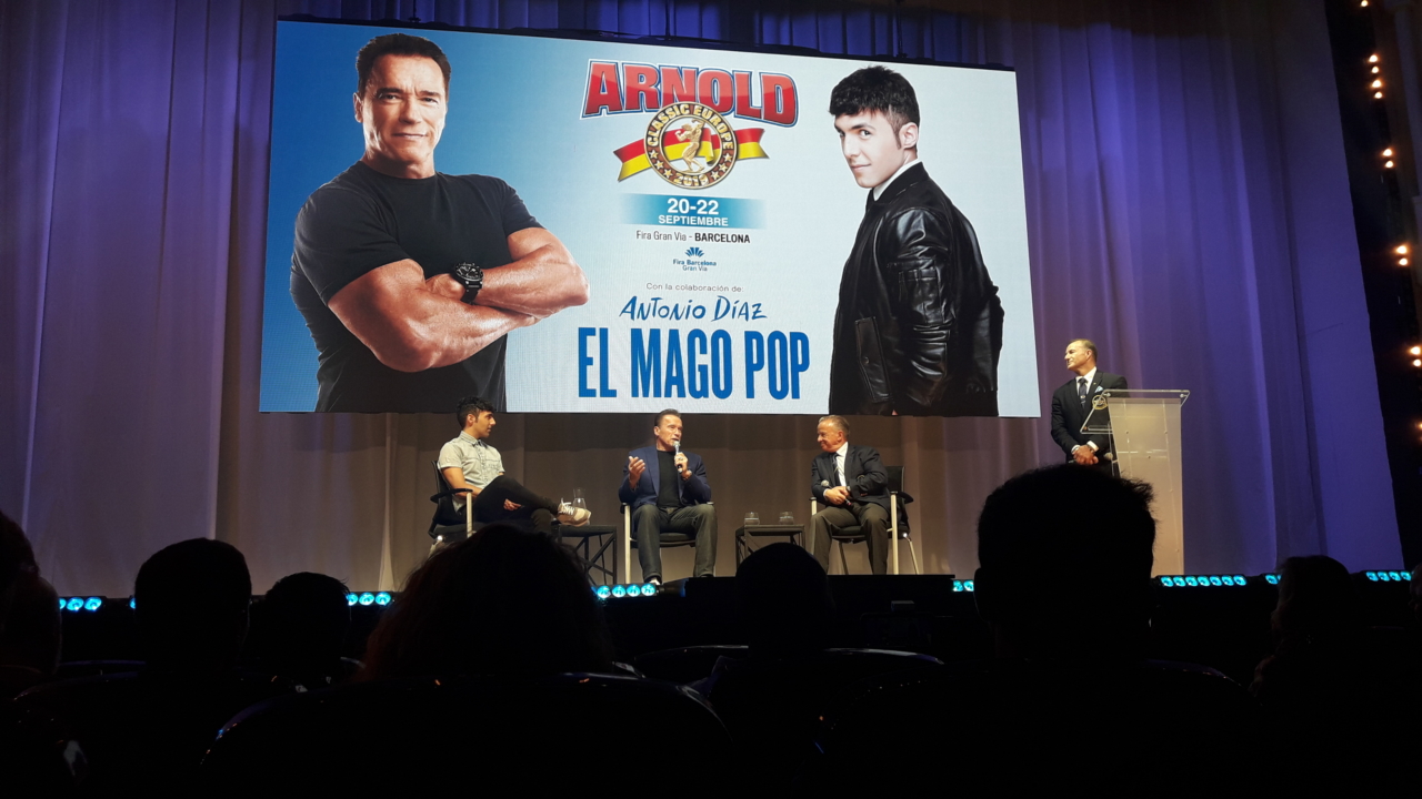 Arnold Schwarzenegger y El Mago Pop inician el Arnold Classic Europe 2019